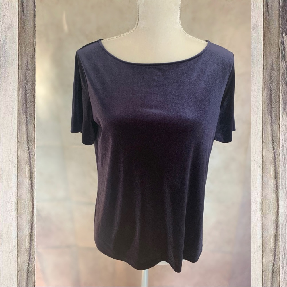 Ann Taylor Purple Velvet Top Size S
